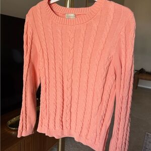 Appleseed's Coral Cable Knit Sweater